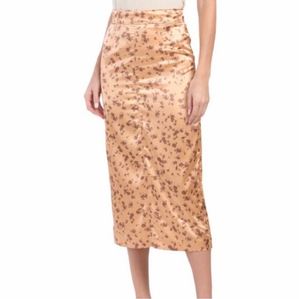 NWT Zara Satin Midi Skirt
